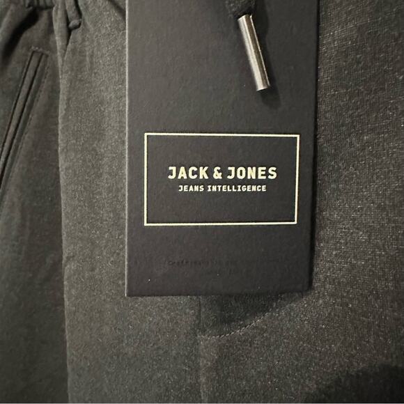 Jack & Jones Vega Jogger Dark Grey Mela Stripe size 33 length says 32 but 26.5 - Picture 5 of 9